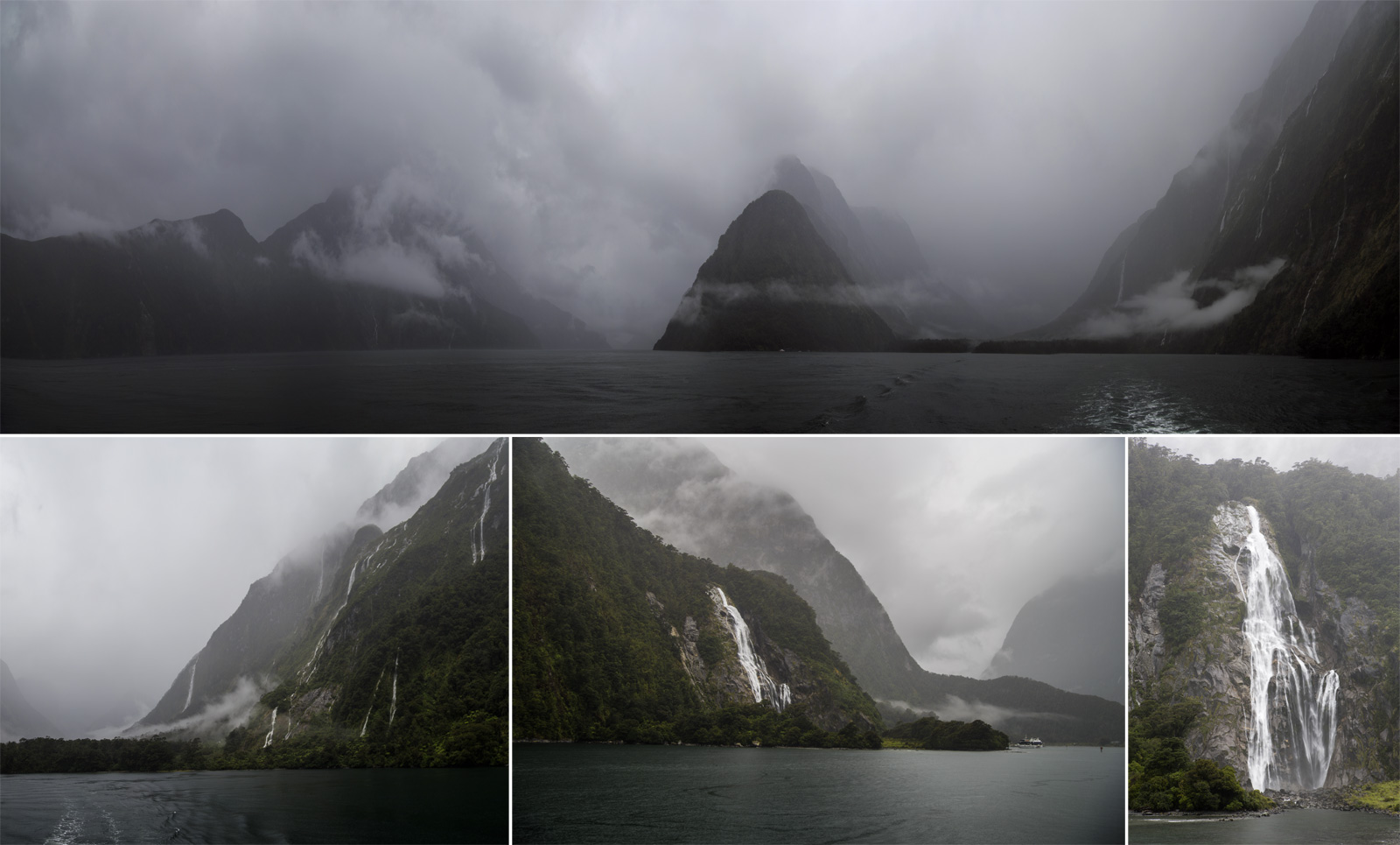      (Milford Sound).<br>        Bowen Falls.