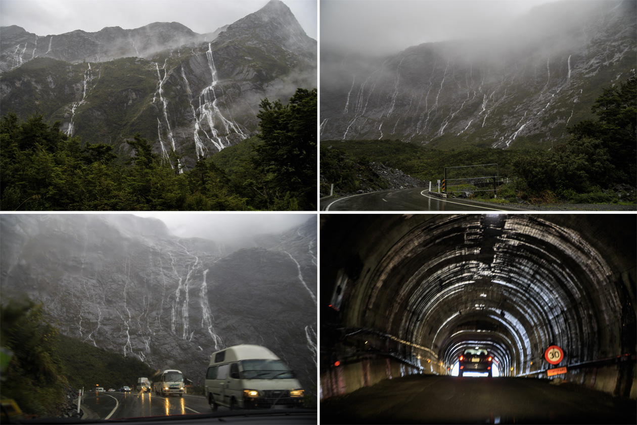       (Milford Sound).<br>    (Homer Tunnel).