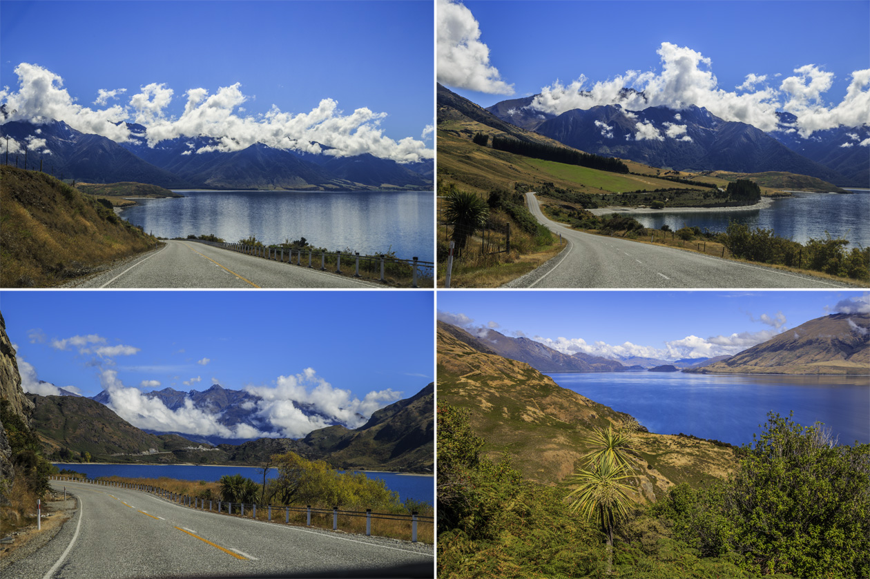        (Lake Hawea)    (Lake Wanaka).