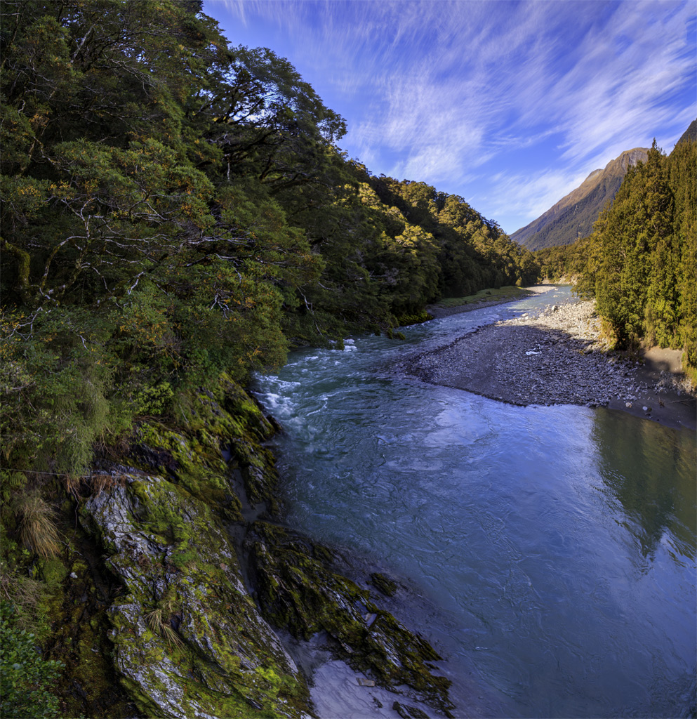     Mount Aspiring.<br>    (Makarora River)  .