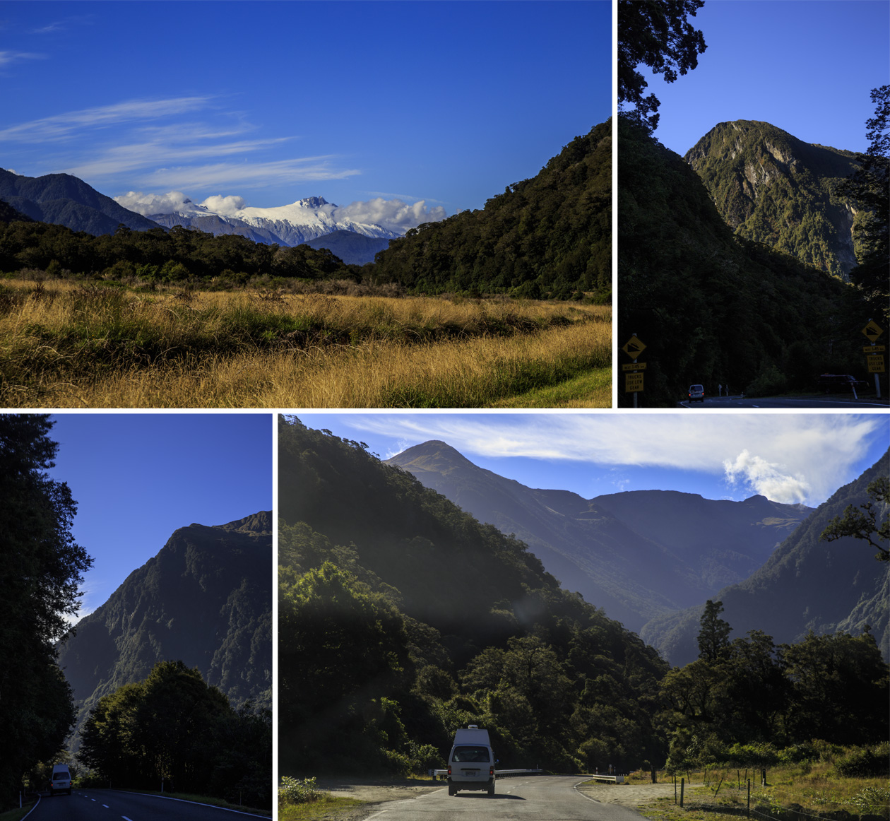          (Haast River)      (South Alps)    (West Coast).