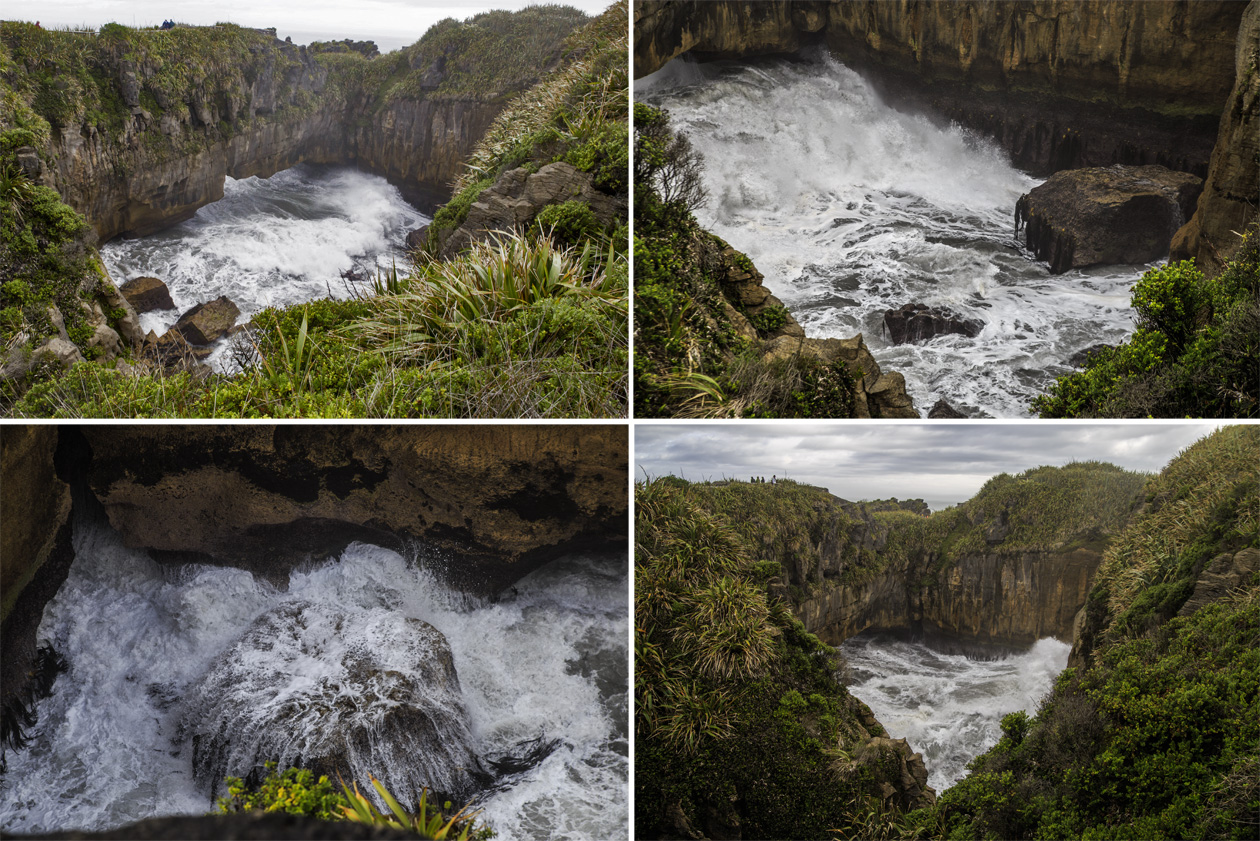     (Pancake Rocks).<br>  (Devils Cauldron).