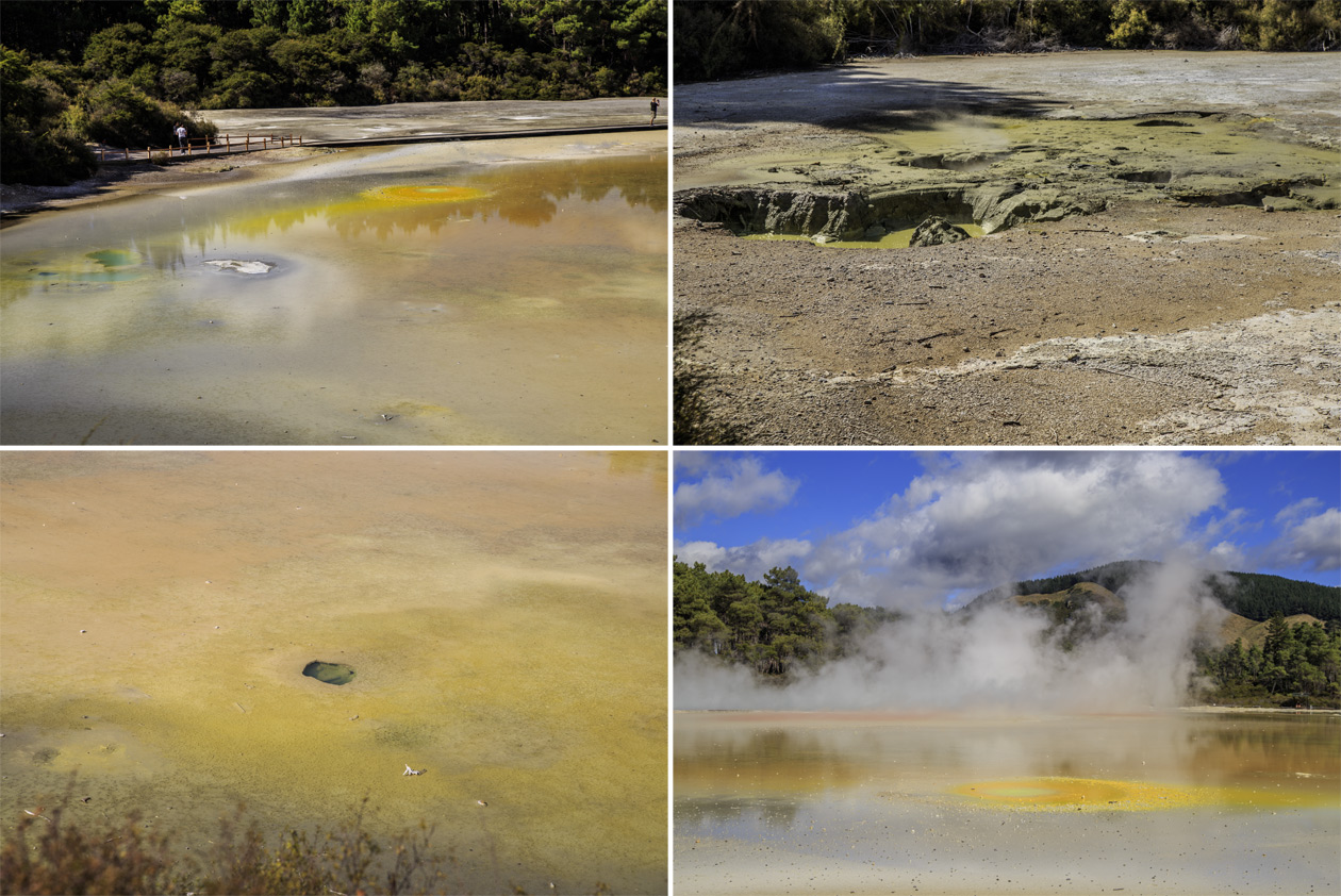  (Rotorua).<br>  Wai-O-Tapu Thermal Wonderland.<br>  (Artist's Palette)    (Opal Pool).