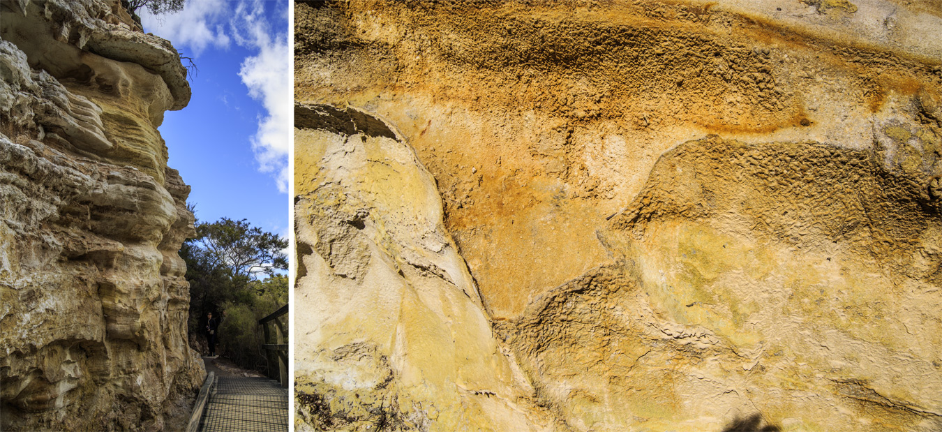  (Rotorua).<br>  Wai-O-Tapu Thermal Wonderland.<br>    (Alum Cliffs).