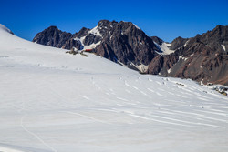        (Linda Glacier)    Grand Plateau   Plateau Hut.