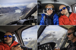         (Grand Plateau Glacier)     (Mount Cook Airport).