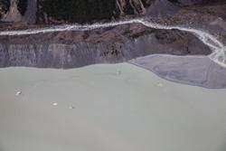     (Lake Tasman)        (Grand Plateau Glacier)     (Mount Cook Airport).       .