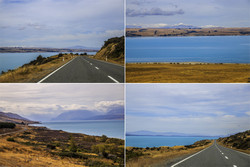       (Mount Cook Airport)   (Twizel).      (Lake Pukaki).