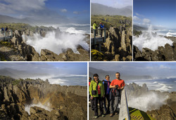     (Pancake Rocks).    Putai Blowhole   .    .