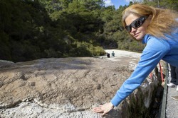  (Rotorua).   Wai-O-Tapu Thermal Wonderland.    (Bridal Veil Falls).