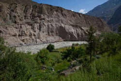     (Skardu)   (Askole).<br>  (Braldu River).