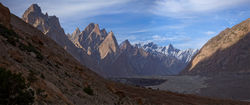       (Paiju)    (Baltoro Glacier)    Trango Castle, Cathedral, Lobsang Spire  K2.