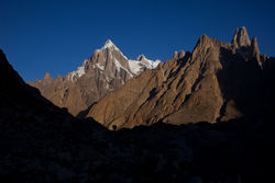       (Baltoro Glacier)    (Khoburtse).<br>    (Paiju Peak)     (Uli Biaho Tower).