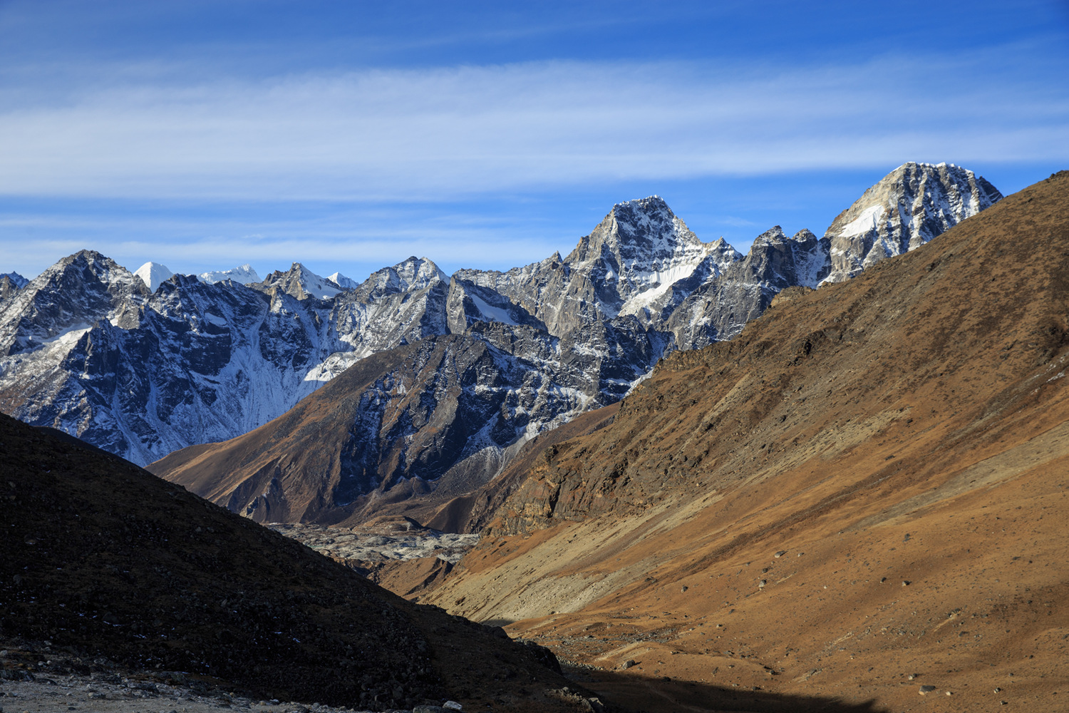      (Cho La) 5370.           (Ngozumpa Glacier).