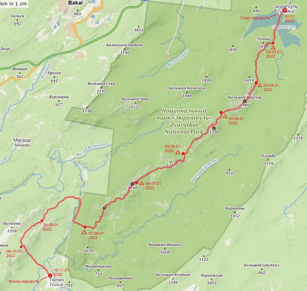 Карта зюраткуль национальный парк для туриста