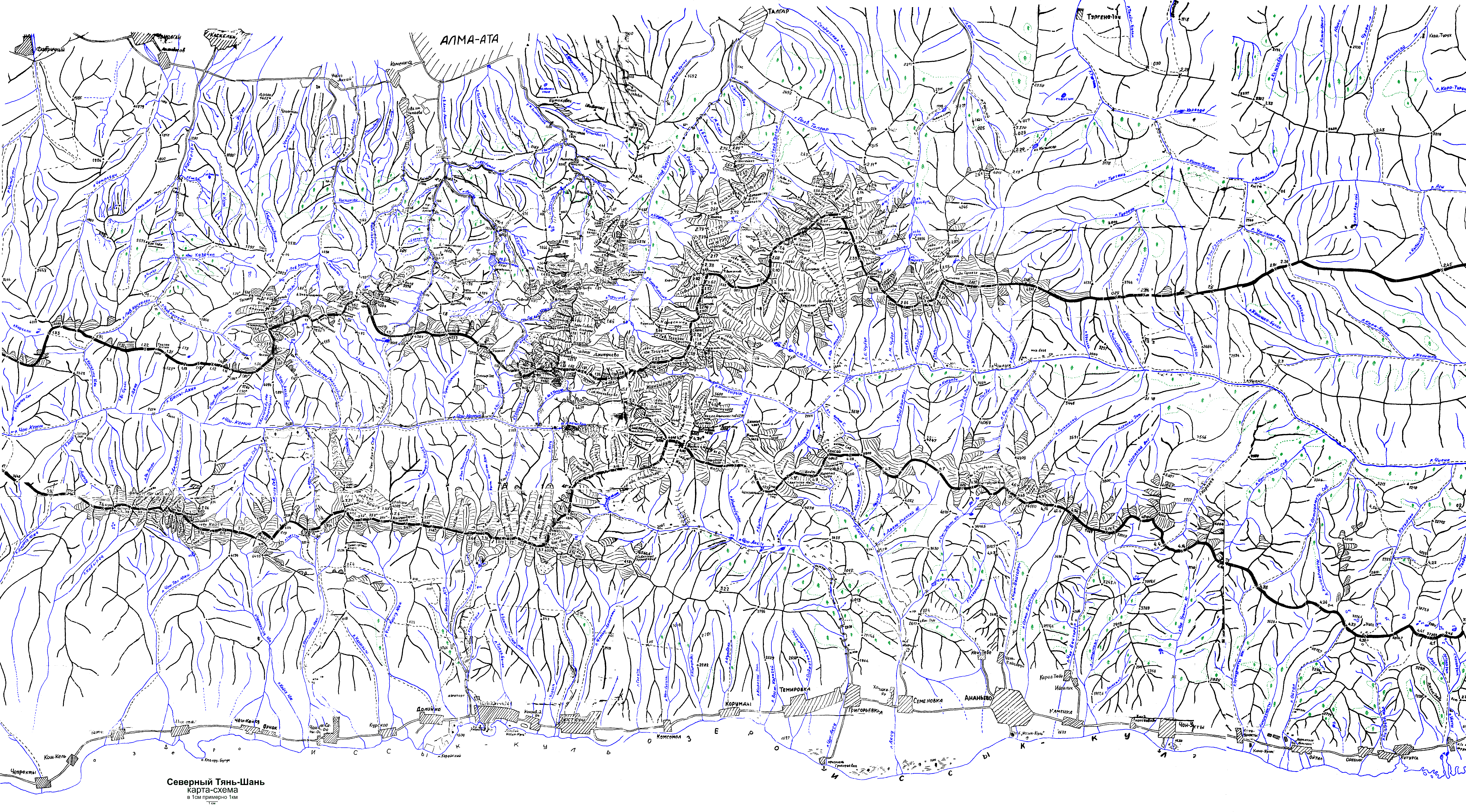 Первая геологическая карта тянь шаня создана